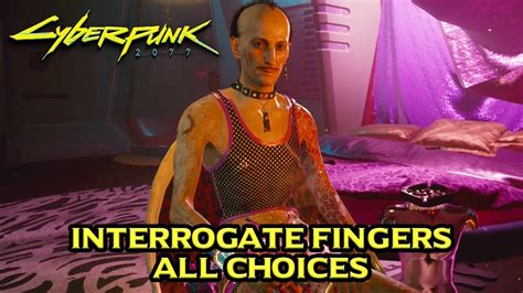 What happens if you kill fingers cyberpunk  Choice 3: Threaten Angie